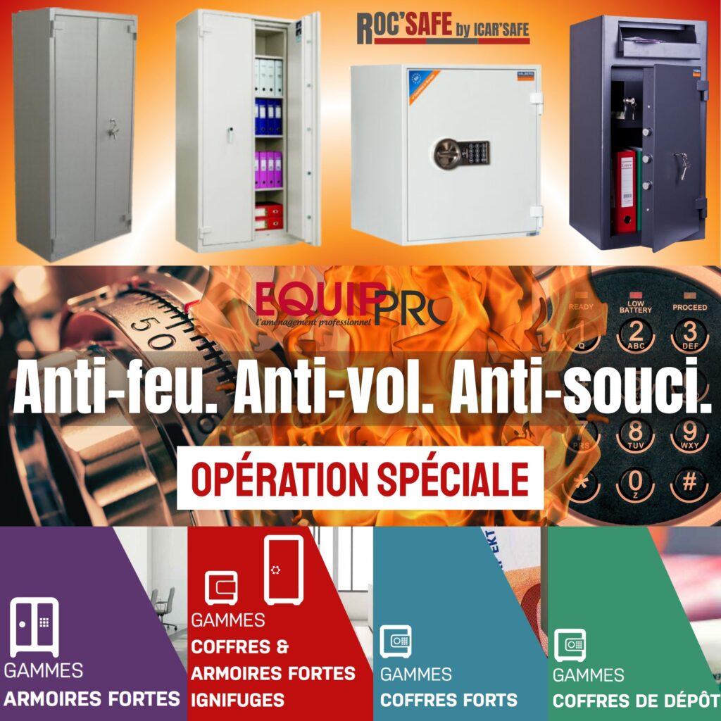 Armoires fortes et coffres forts professionnels RocSafe anti-vol et anti-feu