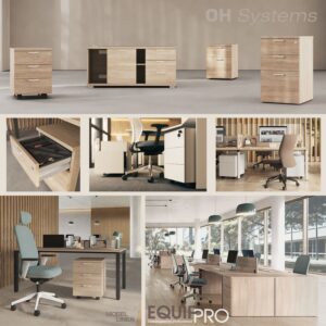 Caisson de bureau à roulettes et hauteur bureau OH Systems – Equip’Pro Montceau-les-Mines (71300)