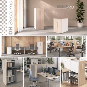 Orgatower caisson de bureau latéral Mobel Linea en aménagement open space à Montceau-les-Mines (71300)