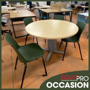 Table ronde de bureau occasion Mobel Linea hêtre 116 cm chez Equip’Pro Montceau les-Mines 71300