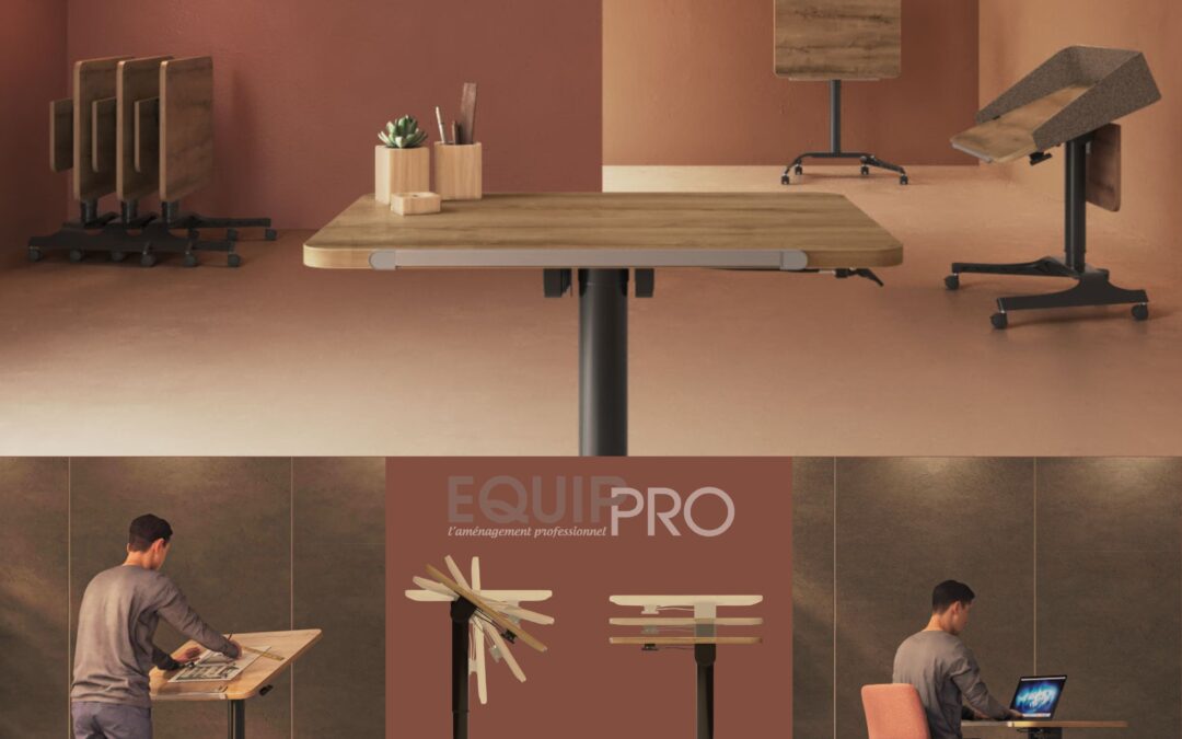 Table rabattable hauteur réglable