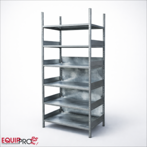 Rayonnage tolé occasion 6 niveaux pour stockage professionnel chez Equip'Pro à Montceau-les-Mines (71300)