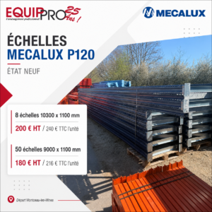 Échelles Mecalux P120 état neuf pour rayonnage à palettes chez Equip'Pro à Montceau-les-Mines (71300)