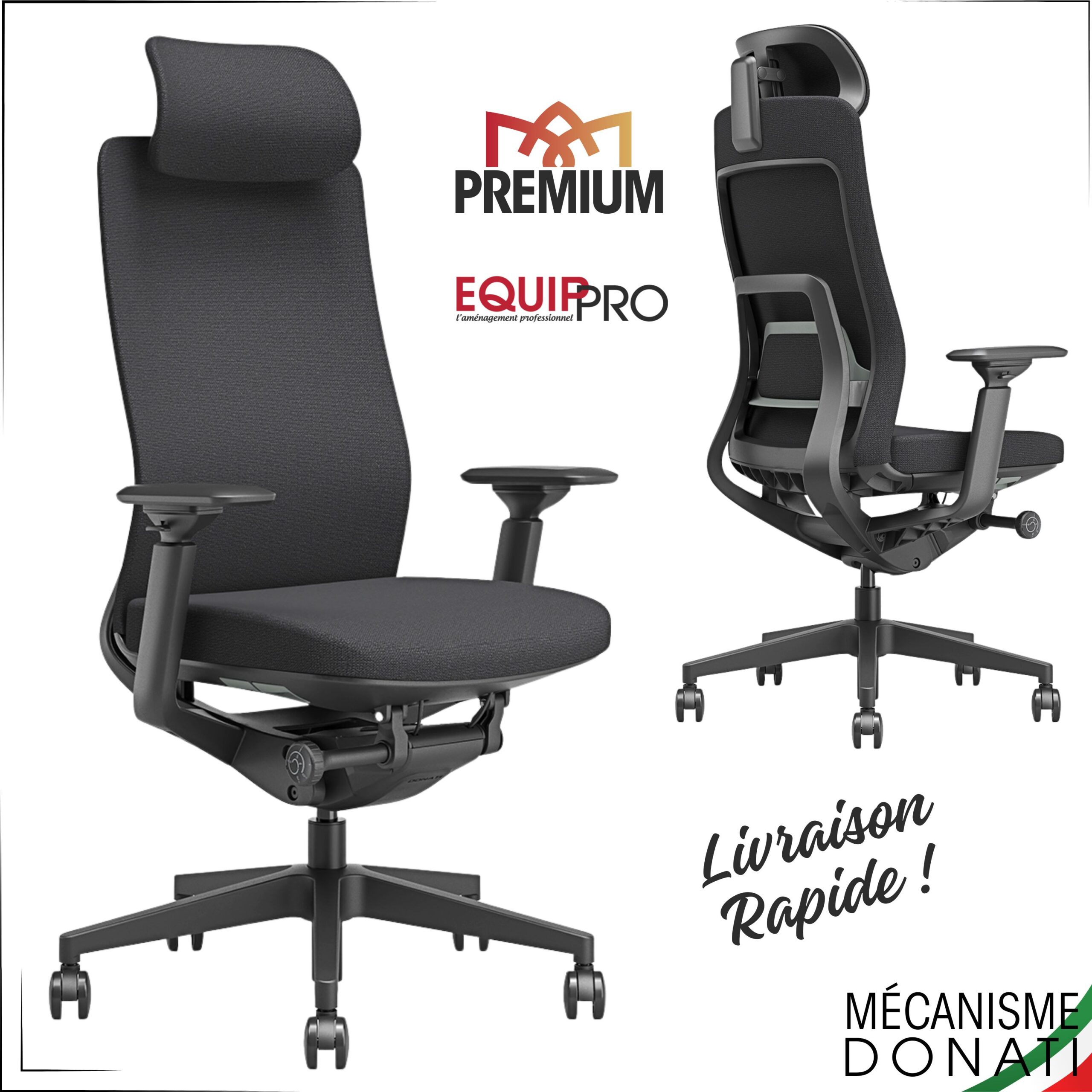 Fauteuil de bureau ergonomique premium Faro