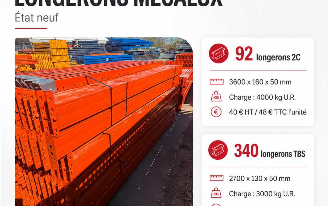 Longerons Mecalux état neuf