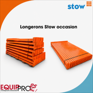 Longerons Stow occasion pour rayonnage à palettes chez Equip'Pro à Montceau-les-Mines (71300)