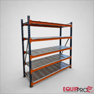 Rayonnage mi-lourd Mecalux avec plancher métallique pour stockage professionnel chez Equip'Pro à Montceau-les-Mines (71300)